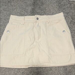 PacSun Cream Mini Skirt